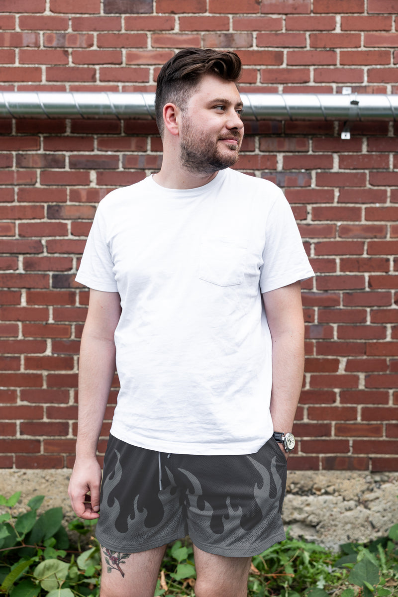Flame Mesh Shorts – neat dude