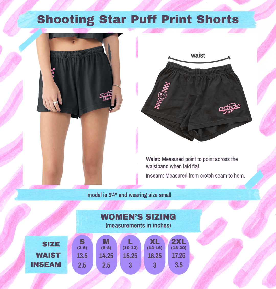 Shooting Star Puff Print Shorts