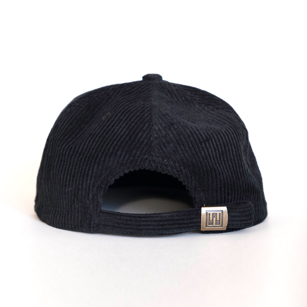 Corduroy Skull Puddle Hat - Black