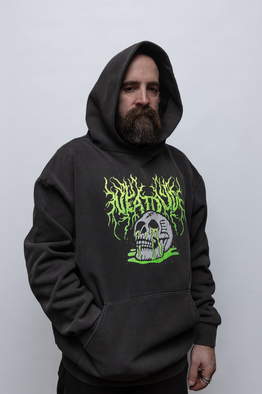 Metal Puddle Metal Skull Puddle Hoodie - Vintage Black – neat dude