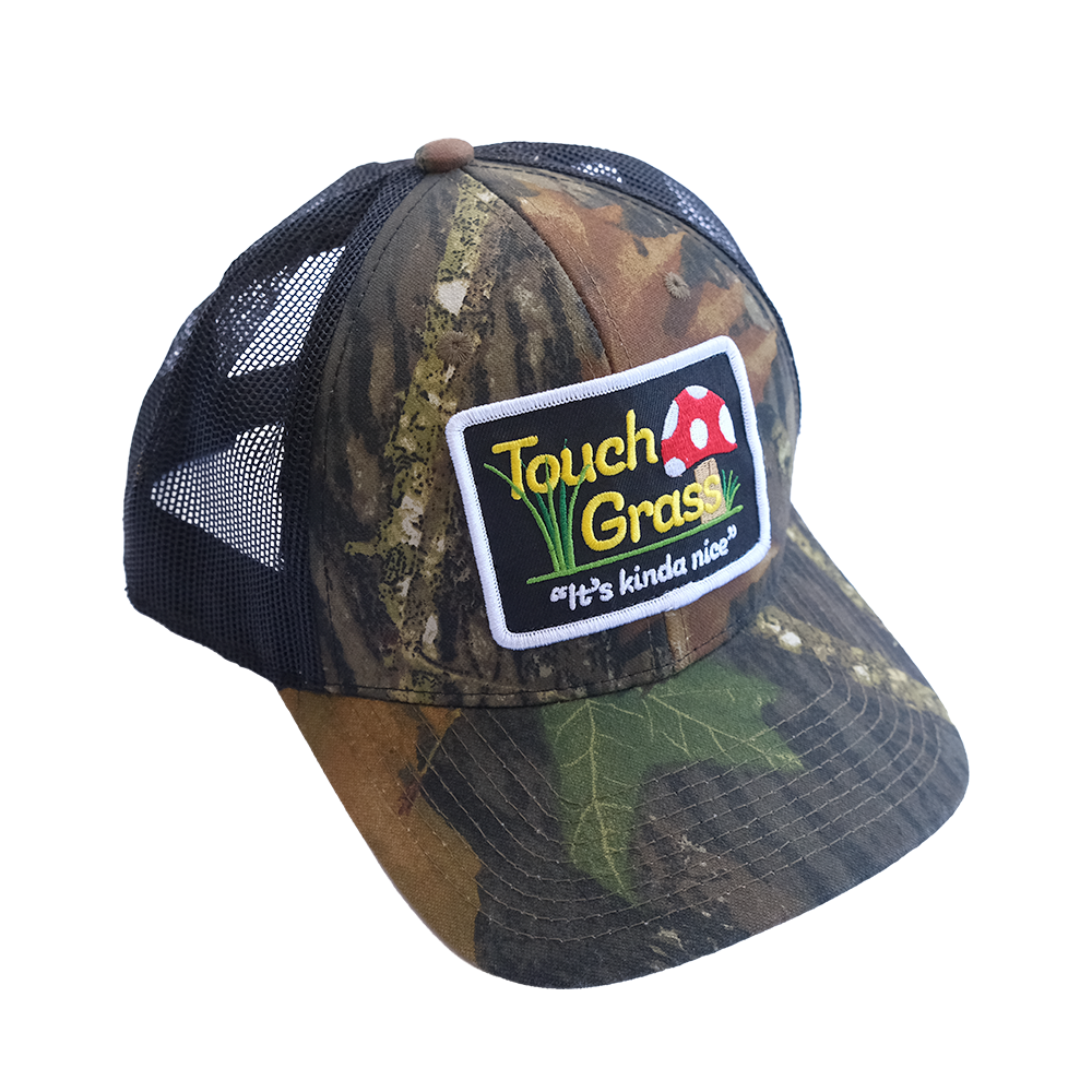 Touch Grass Trucker Hat - Camo
