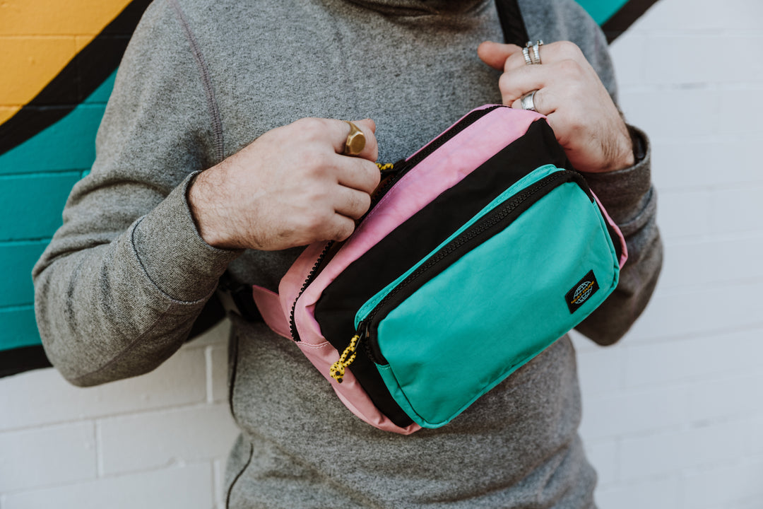 Sling Bag - Seafoam/Pink