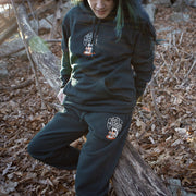 Embroidered Skull Puddle Hoodie