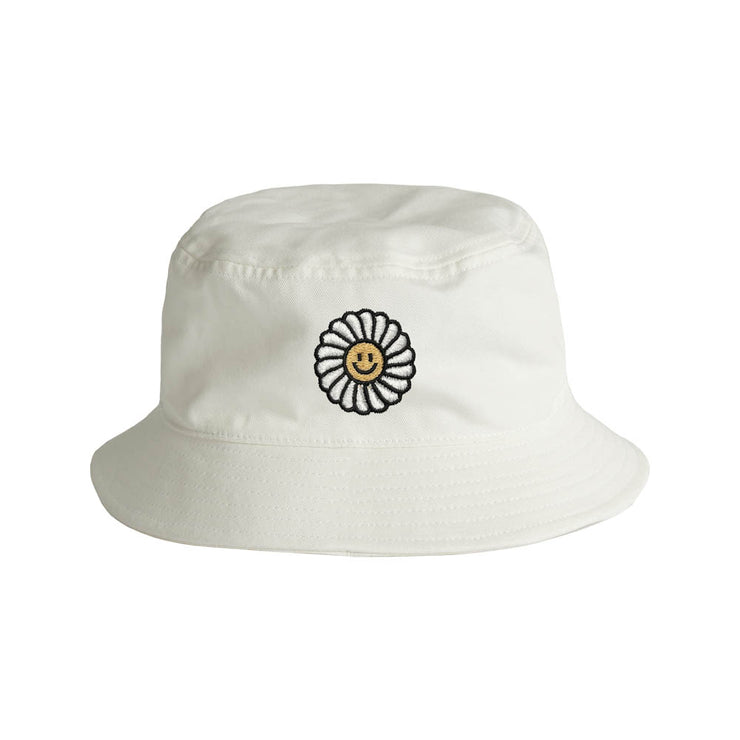Flower Bucket Hat - Natural White