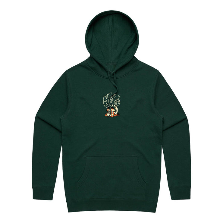 Embroidered Skull Puddle Hoodie
