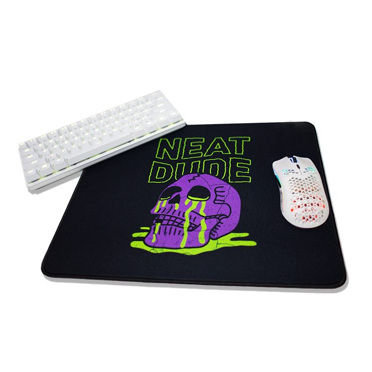 Skull Puddle Mousepad - Purple/Lime