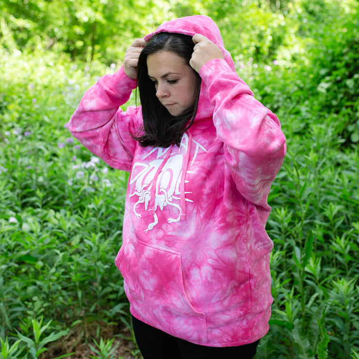 Snakeskull Hoodie - Pink Tie Dye